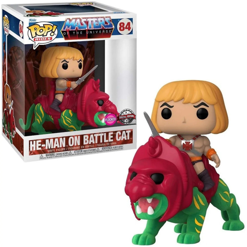 Masters of the Universe beeldje Funko POP! He-Man op Battle Cat 10 cm
