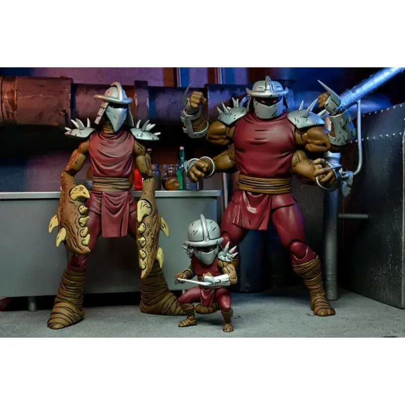 Tortues Ninja (Mirage Comics) figurine Shredder Clone & Mini Shredder (Deluxe) 18 cm | 0634482542903