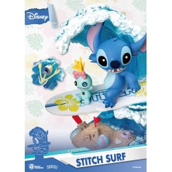 Disney Summer Series diorama PVC D-Stage Stitch Surf 15 cm