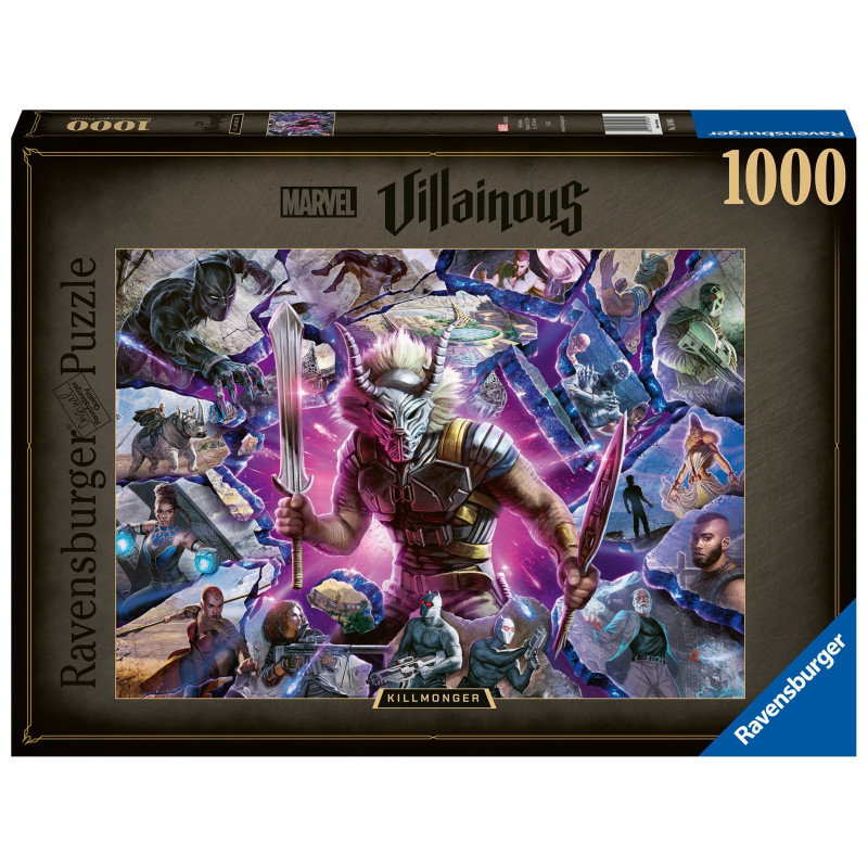 licence : Marvel
produit : Ravensburger Puzzle - Marvel Villainous: Killmonger - (1000 pièces)
éditeur : Ravensburger