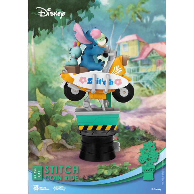 Disney diorama PVC D-Stage Stitch Coin Ride 16 cm