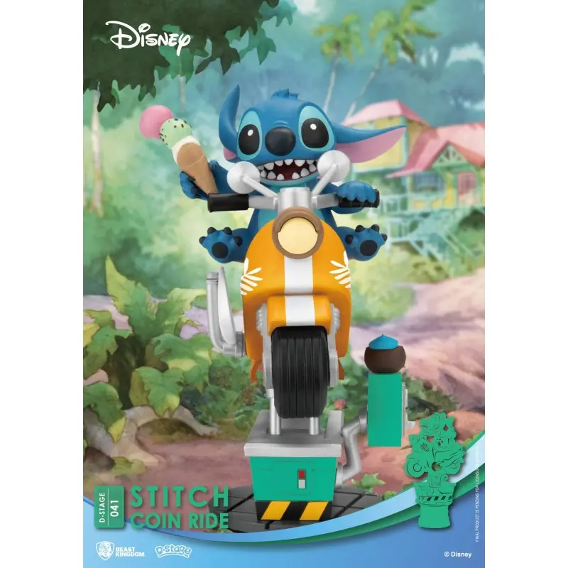 Disney diorama PVC D-Stage Stitch Coin Ride 16 cm | 4711385243345