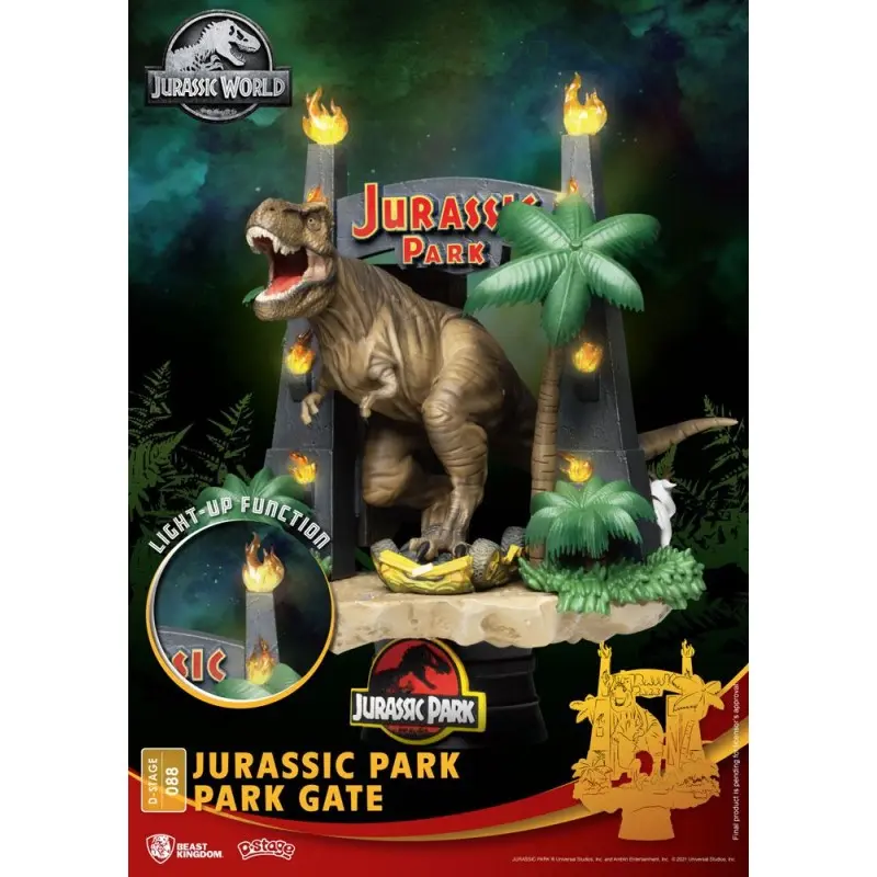 Jurassic Park diorama PVC D-Stage Park Gate 15 cm reproduction | 4711061148117