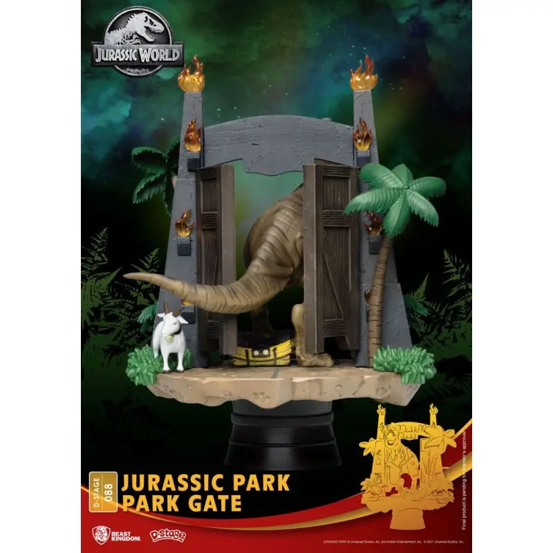 Jurassic Park diorama PVC D-Stage Park Gate 15 cm reproduction | 4711061148117