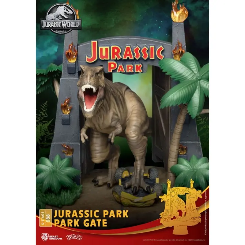 Jurassic Park diorama PVC D-Stage Park Gate 15 cm reproduction | 4711061148117