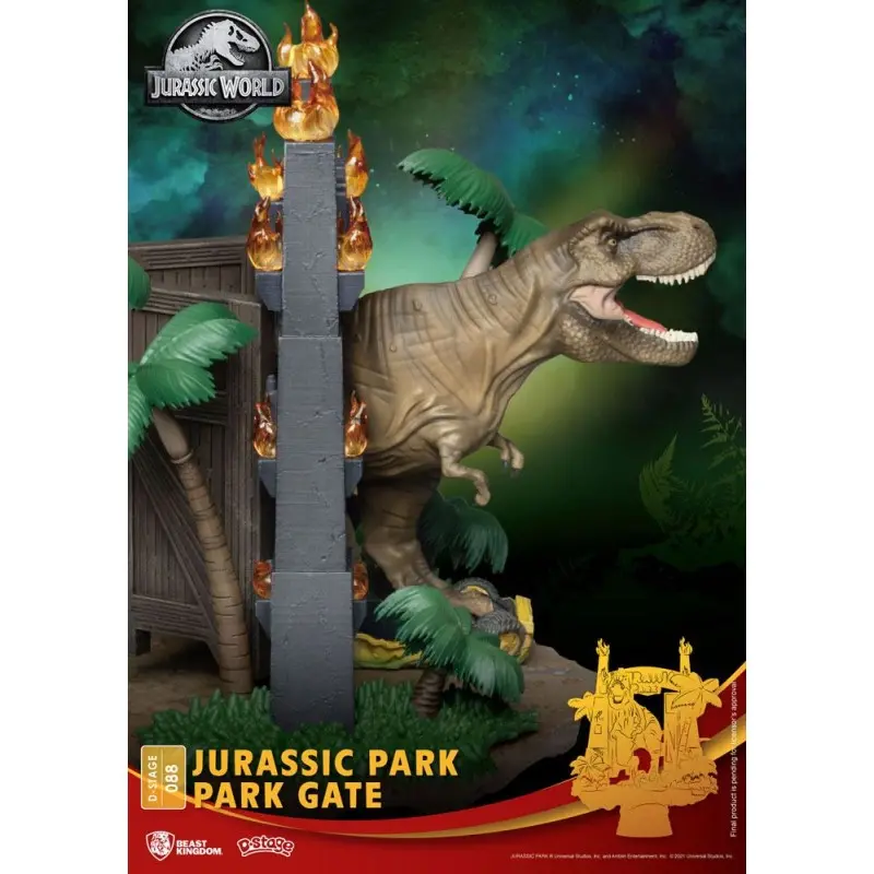 Jurassic Park diorama PVC D-Stage Park Gate 15 cm reproduction | 4711061148117