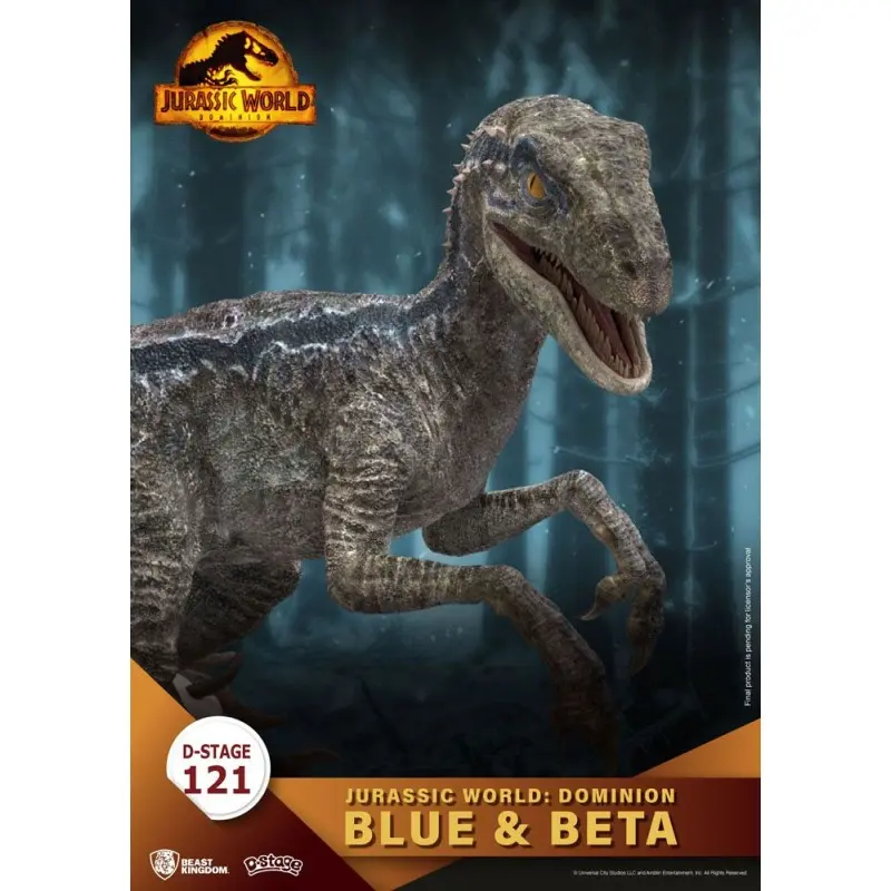 Jurassic World : Le Monde d'après D-Stage PVC Diorama Blue & Beta 13 cm reproduction | 4711203451433