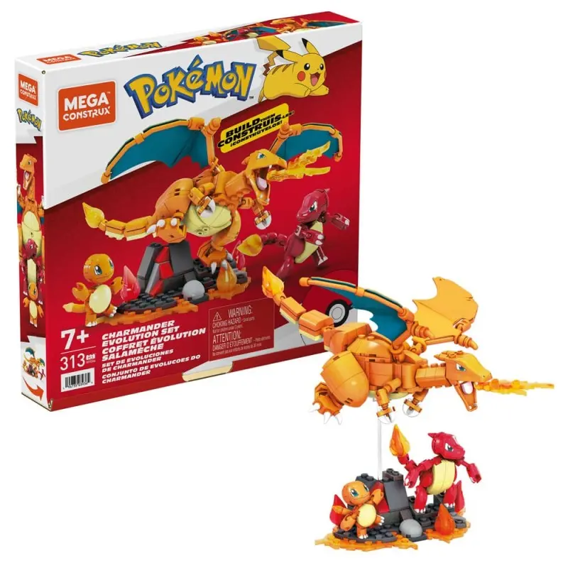 Pokémon jeu de construction Mega Construx Coffret Évolution Salamèche | 0194735039364