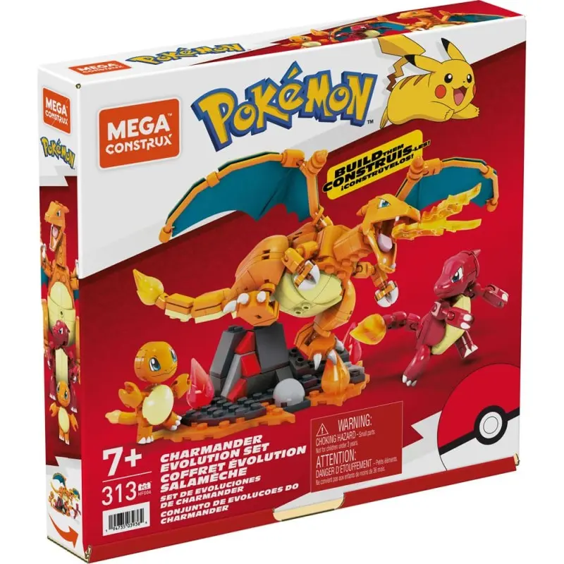 Pokémon jeu de construction Mega Construx Coffret Évolution Salamèche | 0194735039364