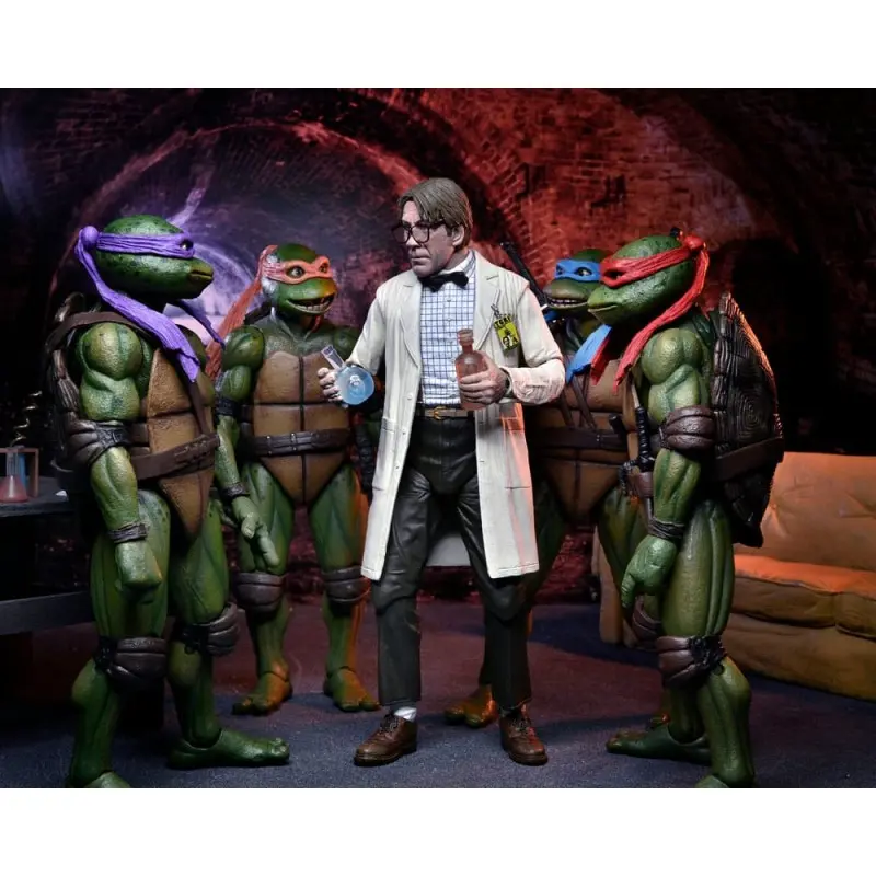 TMNT II: The Secret of the Ooze 2-Pack figurines Lab Coat Professor Perry and Hazmat Suit Professor Perry 18 cm | 0634482543269