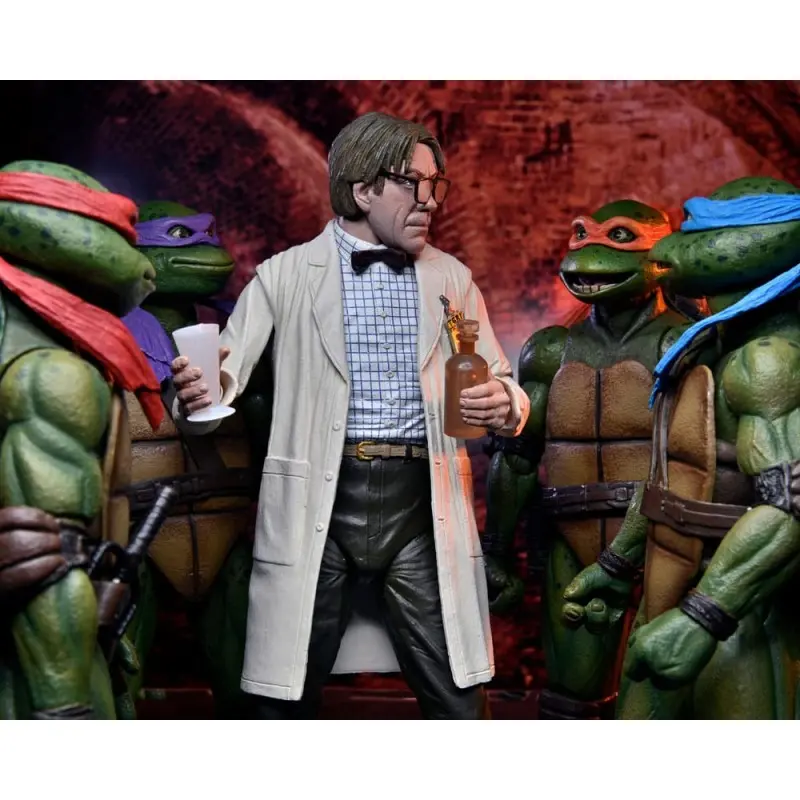 TMNT II: The Secret of the Ooze 2-Pack figurines Lab Coat Professor Perry and Hazmat Suit Professor Perry 18 cm | 0634482543269