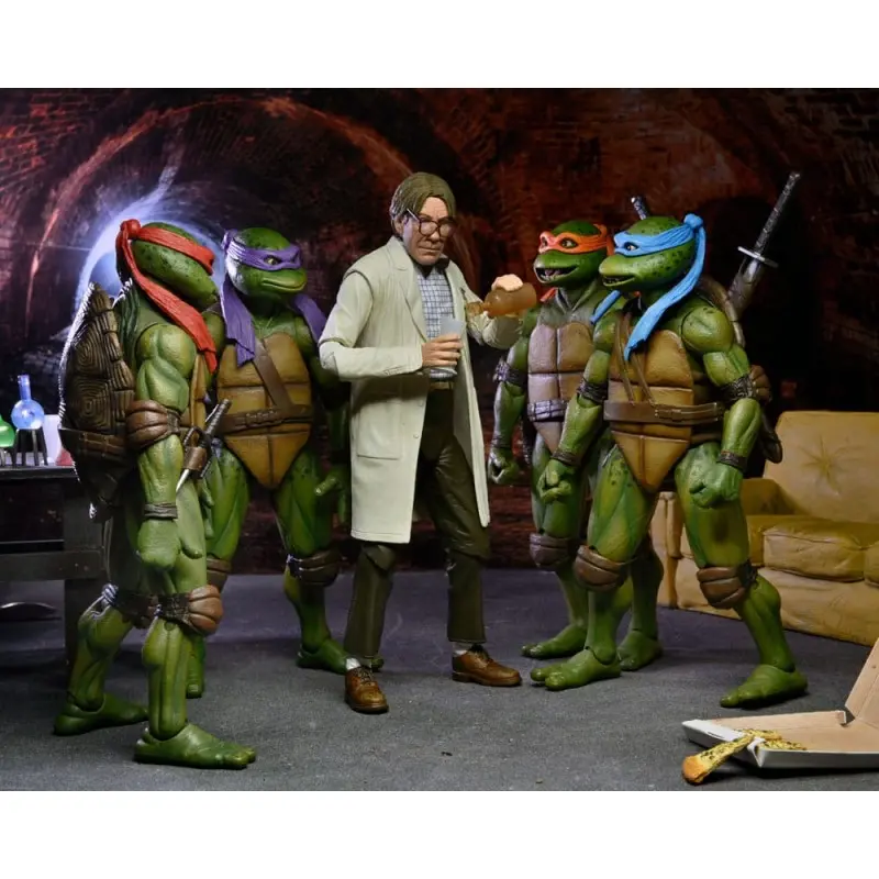 TMNT II: The Secret of the Ooze 2-Pack figurines Lab Coat Professor Perry and Hazmat Suit Professor Perry 18 cm | 0634482543269