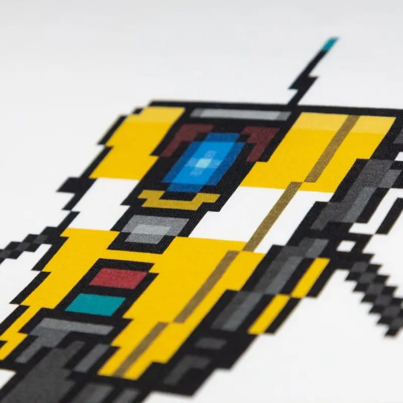 Borderlands T-Shirt Claptrap Pixel Art (S) | 0840316416443