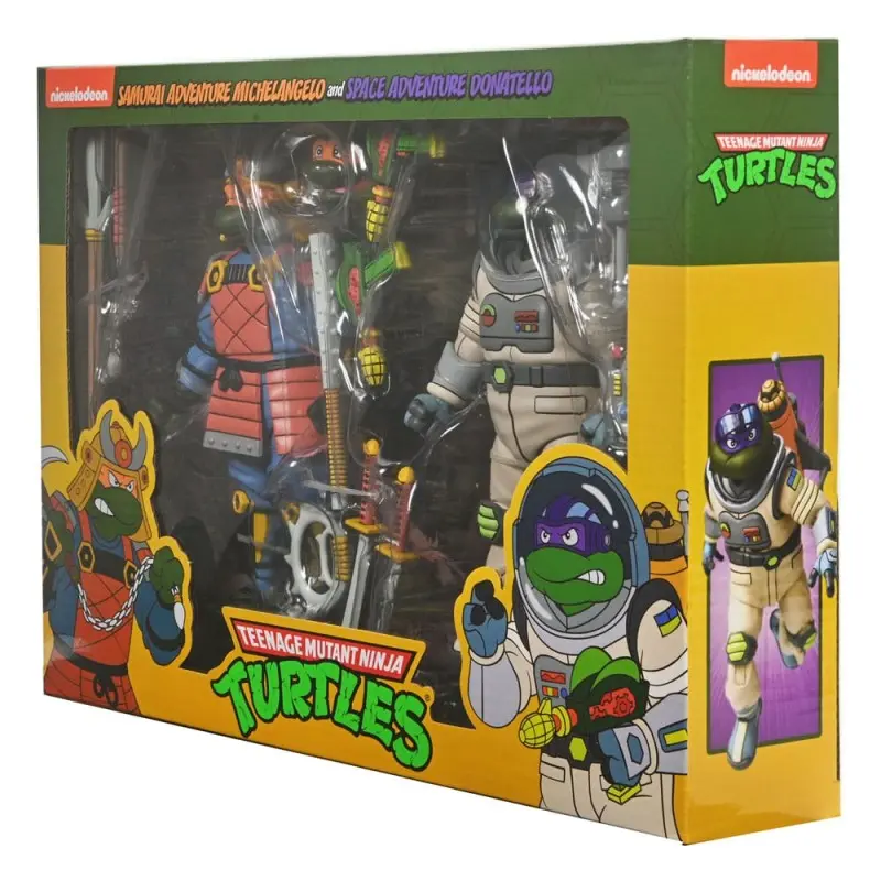 Tortues Ninja (Cartoon) pack 2 figurines Space Adventure & Samurai Turtles 18 cm       | 0634482543450