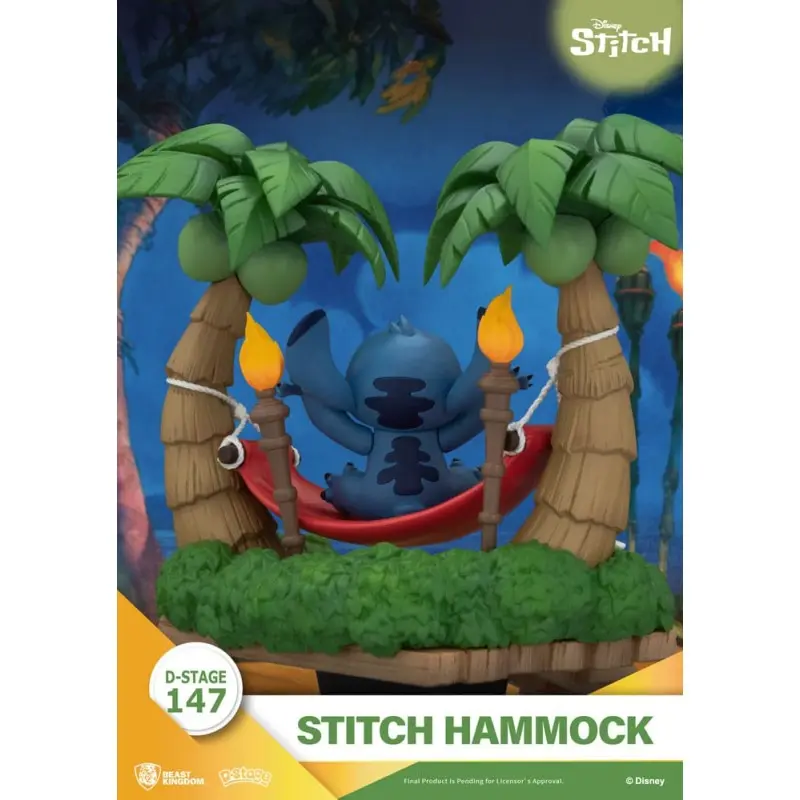 Lilo & Stitch diorama PVC D-Stage Stitch Hammock 13 cm | 4711385247855