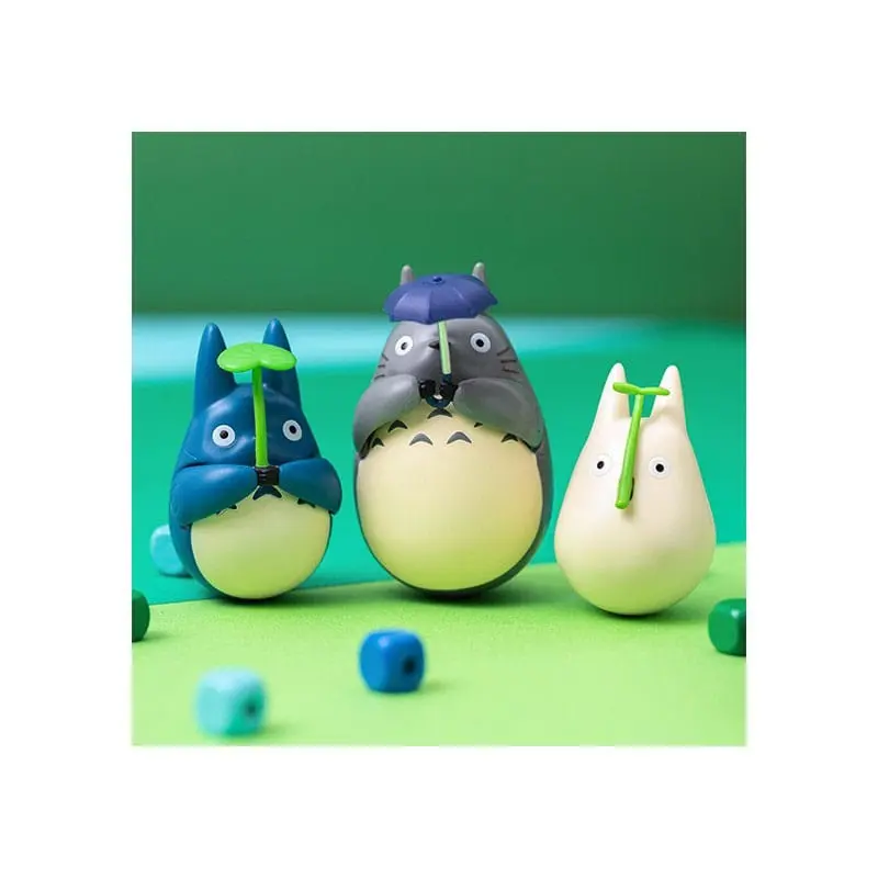 Mon voisin Totoro figurine culbuto Big Totoro with leaf 7 cm | 4970381496616