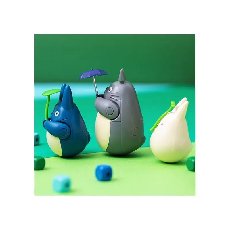 Mon voisin Totoro figurine culbuto Big Totoro with leaf 7 cm | 4970381496616