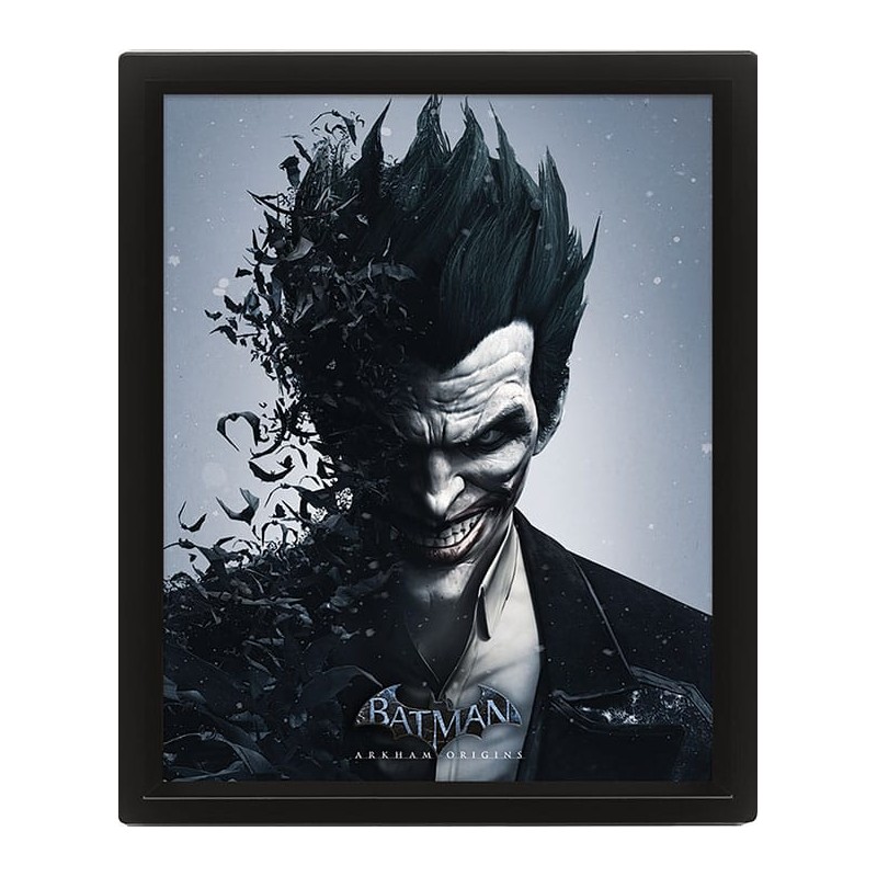Batman Arkham Origins posters effet 3D encadré Batman vs. Joker 26 x 20 cm (pack de 3)