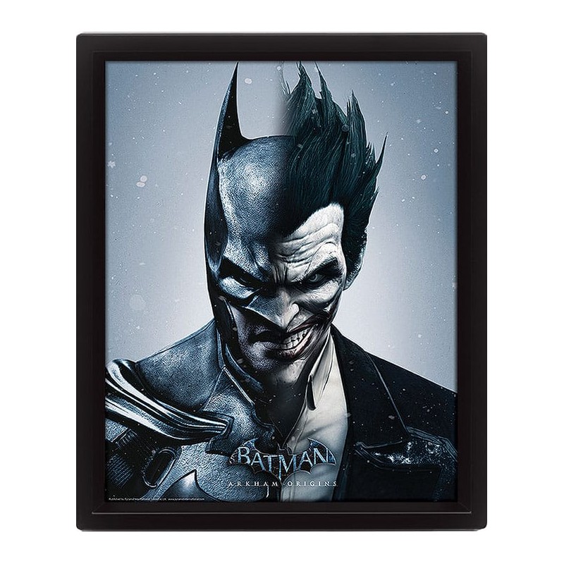 Batman Arkham Origins posters effet 3D encadré Batman vs. Joker 26 x 20 cm (pack de 3)