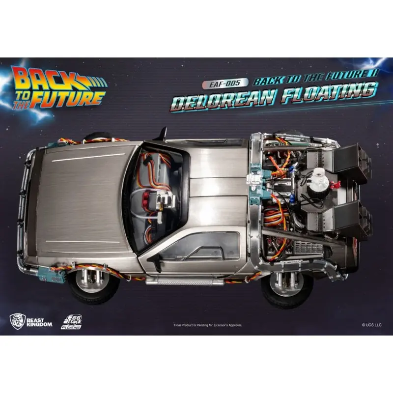 Back to the Future Statuette Egg Attack Floating Back to the Future II DeLorean Standard Version 20 cm | 4711385243109