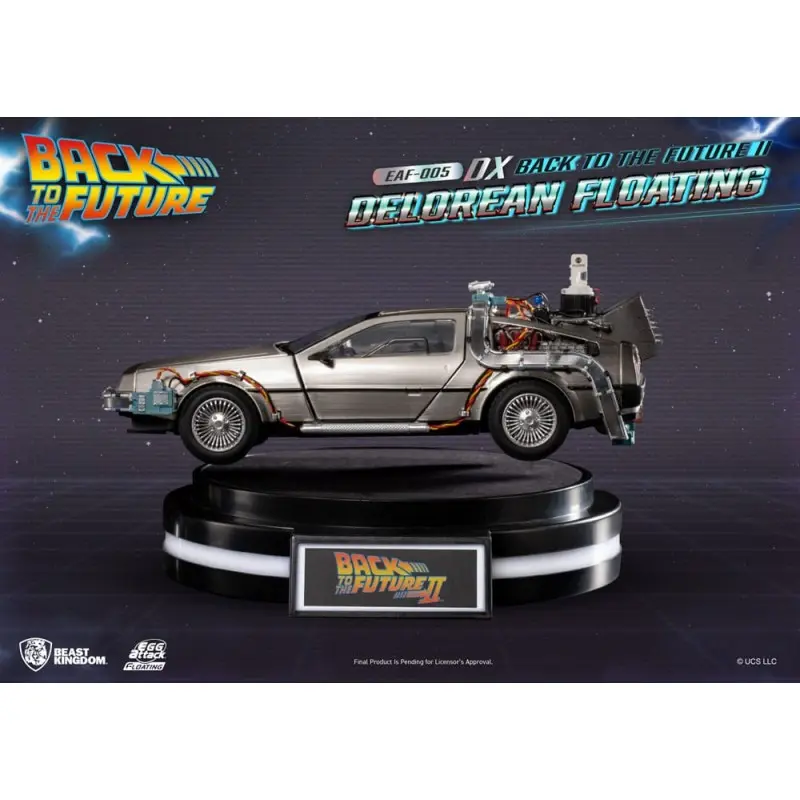 Back to the Future Statuette Egg Attack Floating Back to the Future II DeLorean Deluxe Version heo EU Exclusive 20 cm | 4711385243116