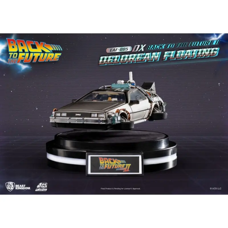 Back to the Future Statuette Egg Attack Floating Back to the Future II DeLorean Deluxe Version heo EU Exclusive 20 cm | 4711385243116