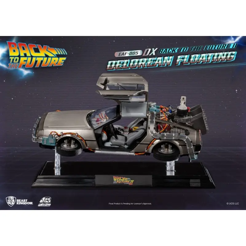 Back to the Future Statuette Egg Attack Floating Back to the Future II DeLorean Deluxe Version heo EU Exclusive 20 cm | 4711385243116