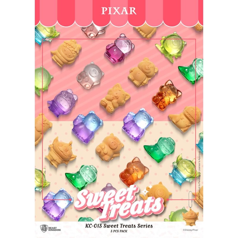 Pixar pack 3 porte-clés Sweet Treats Series 4 cm 