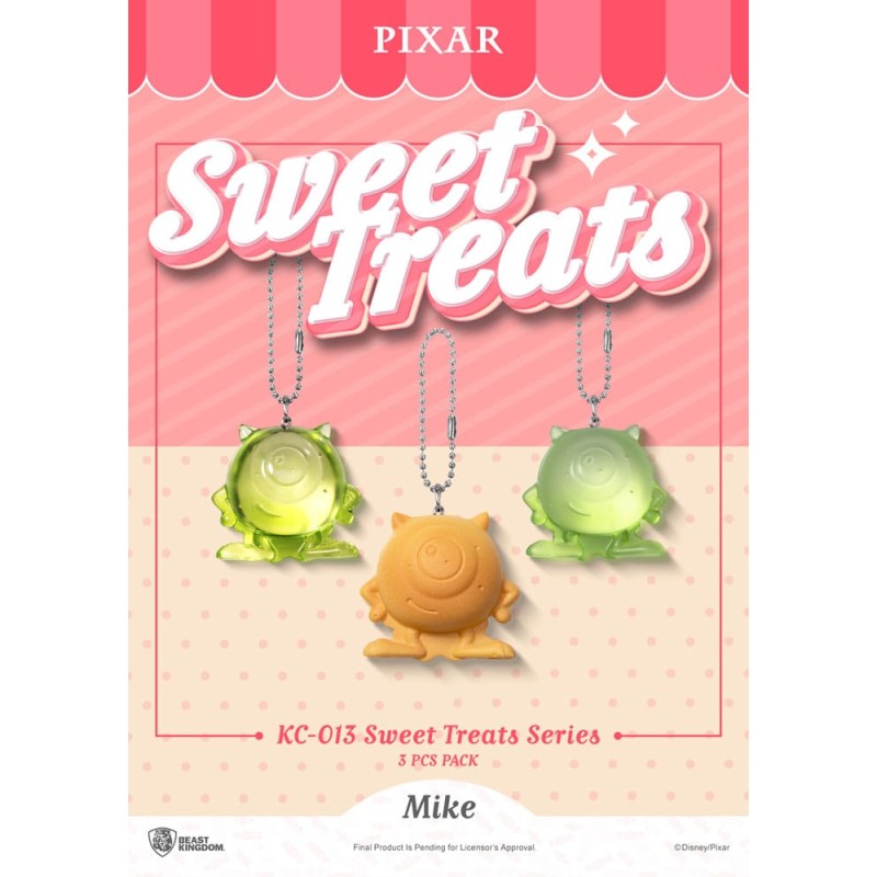 Pixar pack 3 porte-clés Sweet Treats Series 4 cm 
