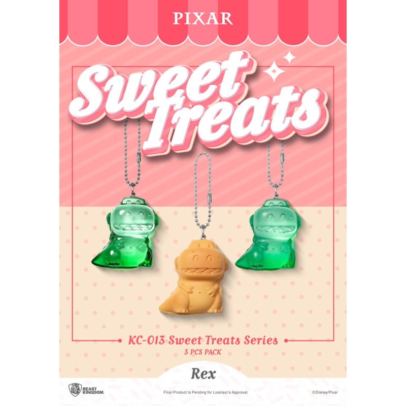 Pixar pack 3 porte-clés Sweet Treats Series 4 cm 
