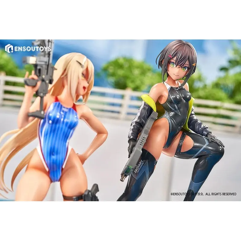 Arms Note statuetten 1/7 Swim Team Bucho-chan and Kohai-chan 22 cm | 4580416926911