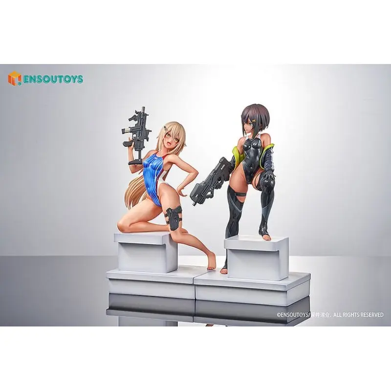 Arms Note statuetten 1/7 Swim Team Bucho-chan and Kohai-chan 22 cm | 4580416926911