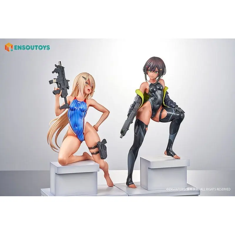 Arms Note statuetten 1/7 Swim Team Bucho-chan and Kohai-chan 22 cm | 4580416926911