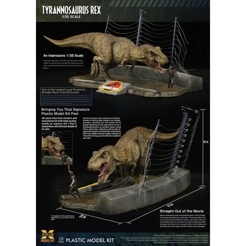 Jurassic Park figurine Plastic Model Kit 1/35 Tyrannosaurus Rex 42 cm | 4532149023917