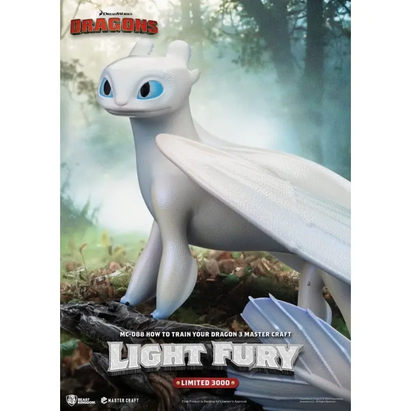 Dragons 3 statuette Master Craft Light Fury 29 cm | 4711385247541