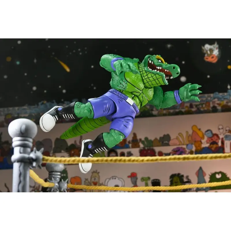 Tortues Ninja (Archie Comics) figurine Stump Wrestling Leatherhead 18 cm | 0634482544655