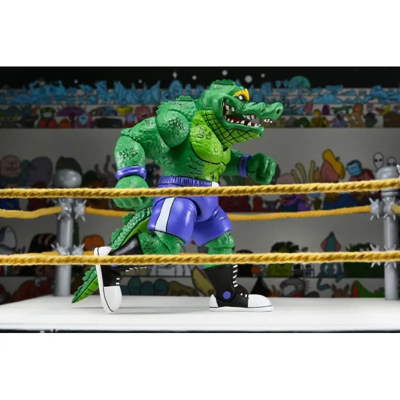 Tortues Ninja (Archie Comics) figurine Stump Wrestling Leatherhead 18 cm | 0634482544655