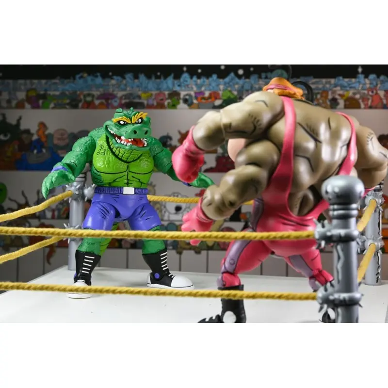 Tortues Ninja (Archie Comics) figurine Stump Wrestling Leatherhead 18 cm | 0634482544655