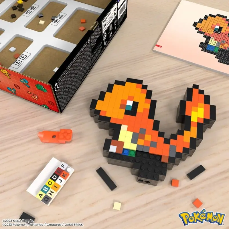 Pokémon jeu de construction MEGA Salaméche Pixel Art | 0194735190799