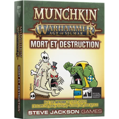 jeu : Munchkin - Warhammer Age of Sigmar : Mort et Destruction éditeur : Edge Entertainment version française