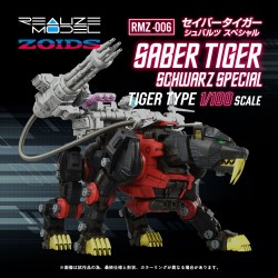 Zoids figurine 1/100 Plastic Model Kit RMZ-006 Saber Tiger Schwarz Special 19 cm    