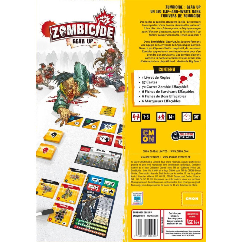 jeu : Zombicide Gear Up
éditeur : CMON
version française