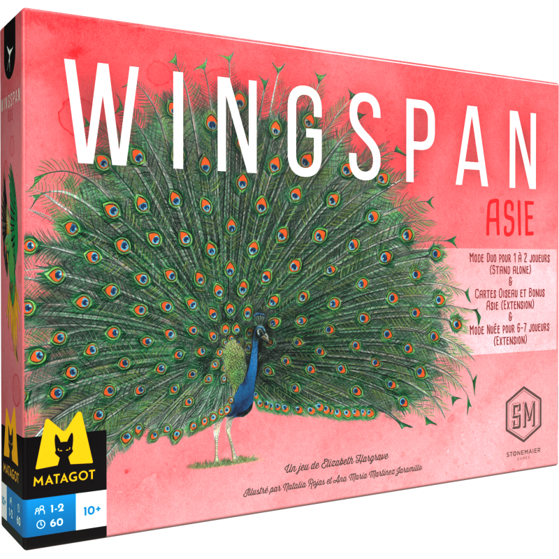 Game: Wingspan - Asia Expansion
Publisher: Matagot
English Version