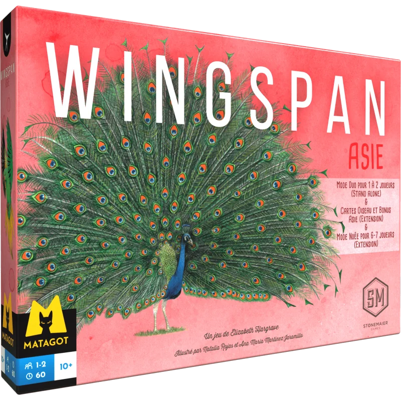 Game: Wingspan - Asia Expansion
Publisher: Matagot
English Version