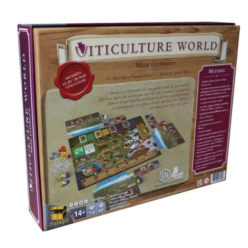 Game: Viticulture - Ext. World
Publisher: Matagot
English Version