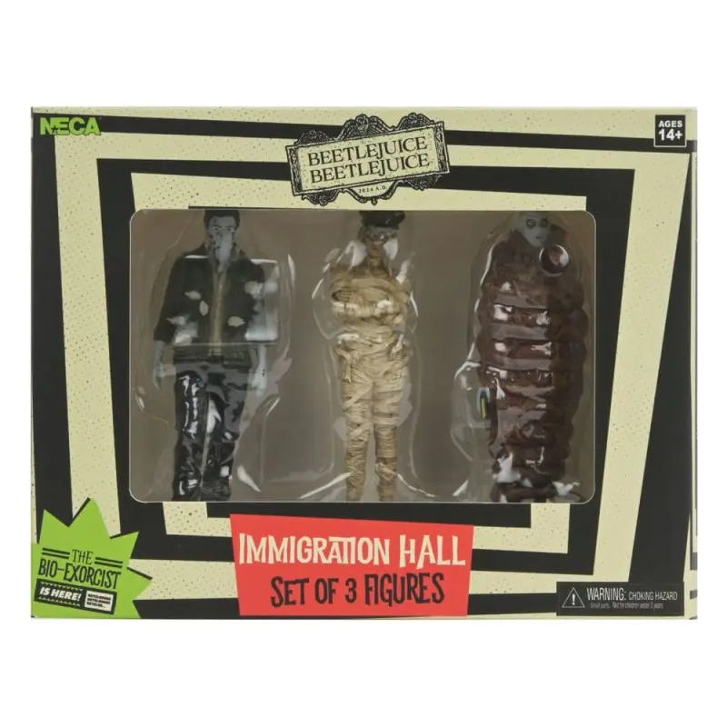 Beetlejuice Beetlejuice pack 3 figurines Immigration Hall 1 10 cm | 0634482606186