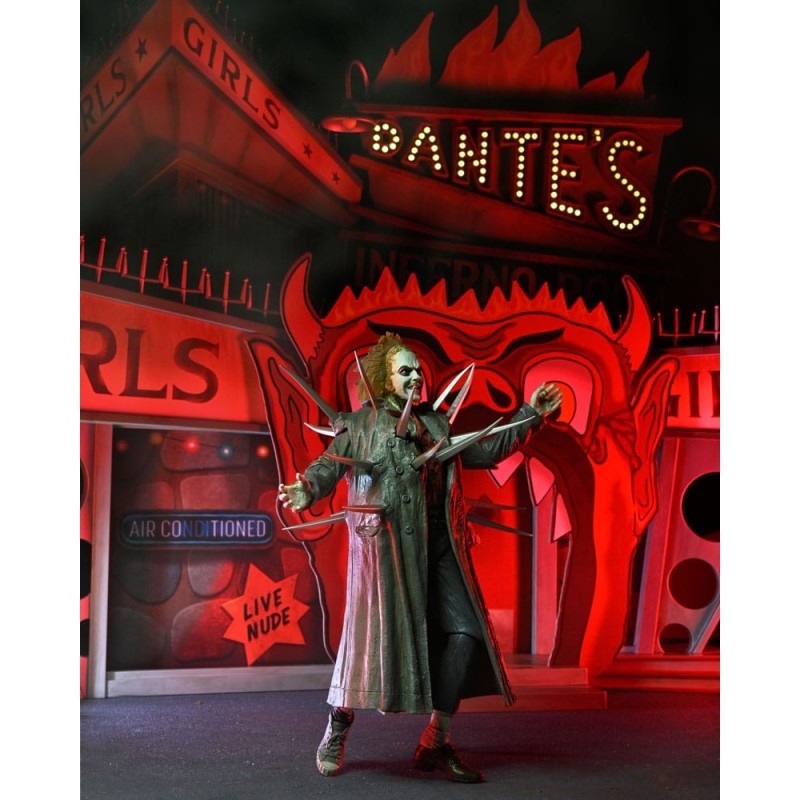 Beetlejuice (1988) diorama Trenchcoat with Spikes Inferno Room Deluxe Set 