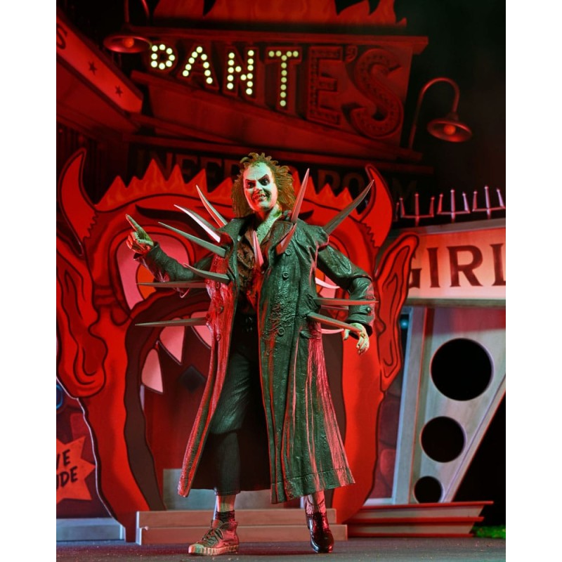 Beetlejuice (1988) diorama Trenchcoat with Spikes Inferno Room Deluxe Set 