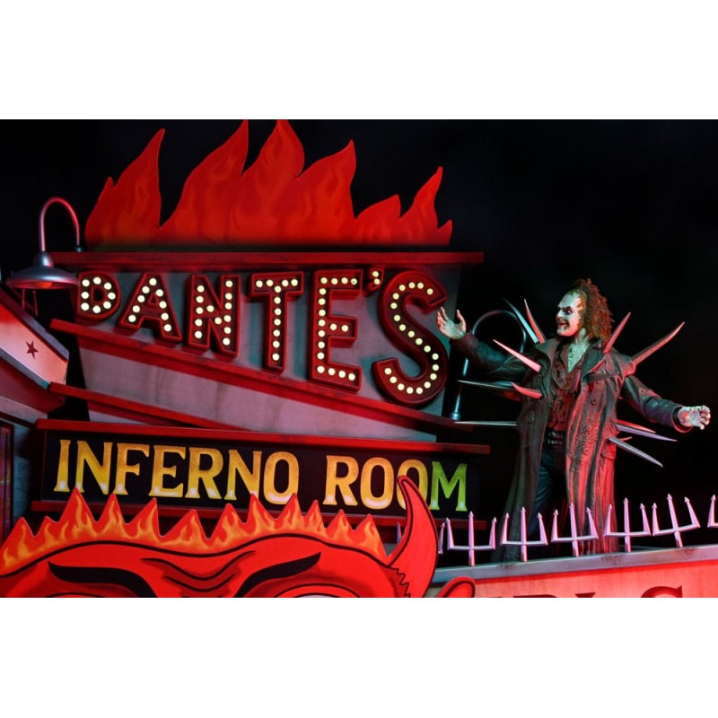 Beetlejuice (1988) diorama Trenchcoat with Spikes Inferno Room Deluxe Set 