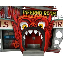 Beetlejuice (1988) diorama Trenchcoat with Spikes Inferno Room Deluxe Set 